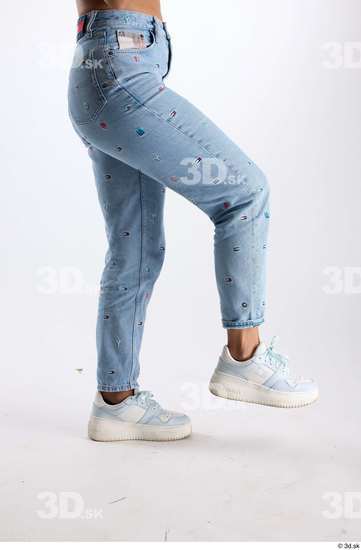 Leg Woman Casual Jeans Slim Studio photo references