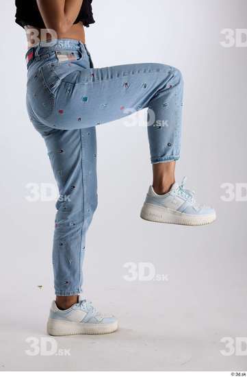 Leg Woman Casual Jeans Slim Studio photo references