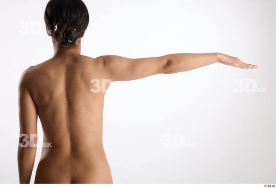 Arm Back Woman Nude Slim Studio photo references