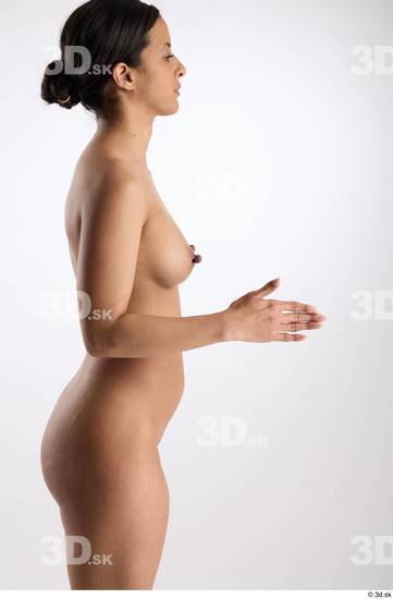 Arm Woman Nude Slim Studio photo references