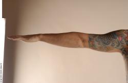 Arm Whole Body Man Tattoo Average Studio photo references