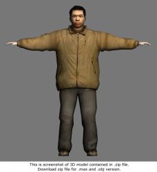 Whole Body Man Asian Casual Average 3D Models