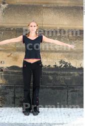 Whole Body Woman T poses White Casual Slim