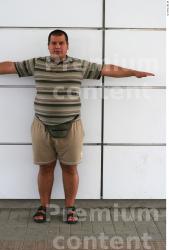 Whole Body Man T poses White Casual Overweight