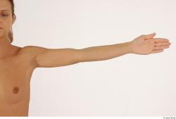 Arm Whole Body Woman Nude Slim Studio photo references