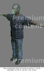 3D Model White Man