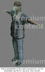 Whole Body Man White Casual 3D Models