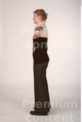 Whole Body Woman White Historical Slim Costume photo references