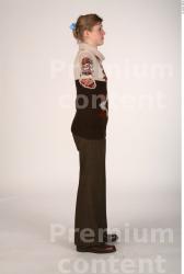 Whole Body Woman White Historical Slim Costume photo references