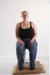 Whole Body Woman Artistic poses White Casual Overweight