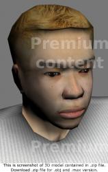 Head Man Asian Casual Average 3D Models