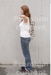 Whole Body Woman White Casual Average