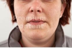 Mouth Woman White Casual Chubby