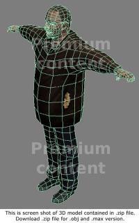 3D Model White Man #