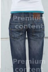 Thigh Woman White Casual Jeans Slim