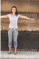 Whole Body Woman T poses White Casual Average