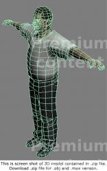 Whole Body Man White Casual Average 3D Models