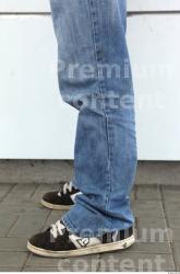 Calf Man Casual Jeans Average Bearded Street photo references