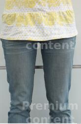 Thigh Woman White Casual Slim