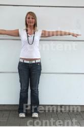 Whole Body Woman T poses Casual Average Street photo references