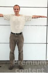 Whole Body Man T poses Casual Slim Street photo references