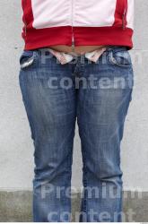 Thigh Woman White Casual Jeans Overweight