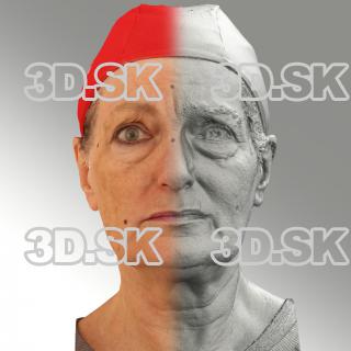 Raw 3D head scan of sad emotion - Drahomira