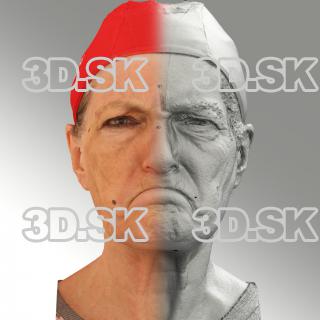 Raw 3D head scan of irate emotion - Drahomira