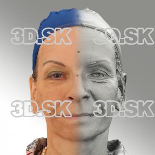 3D head scan of natural smiling emotion - Alena