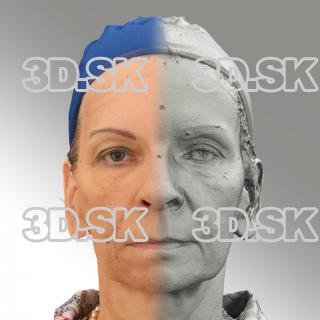 3D head scan of neutral relaxed emotion - Alena
