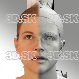 3D head scan of looking up emotion - Mariana