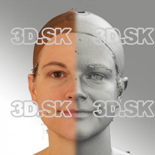 3D head scan of natural smiling emotion - Mariana