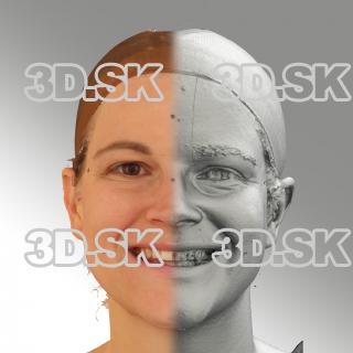 3D head scan of natural smiling emotion - Mariana