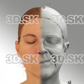 3D head scan of sneer emotion left - Mariana