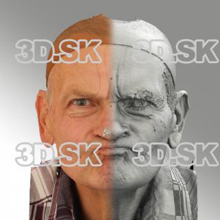 3D head scan of irate emotion - Petr