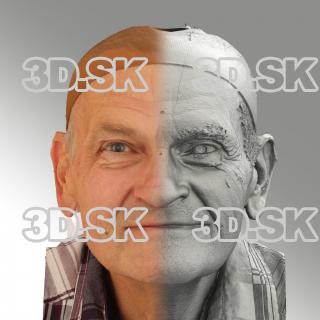 3D head scan of natural smiling emotion - Petr