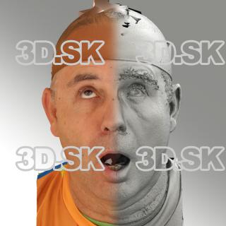 3D head scan of looking up emotion - Ilja