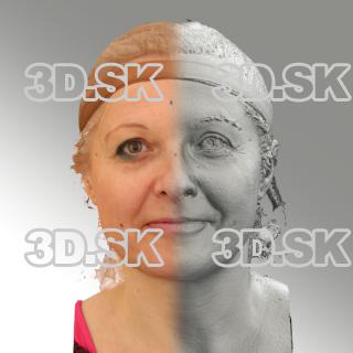 3D head scan of natural smiling emotion - Eva