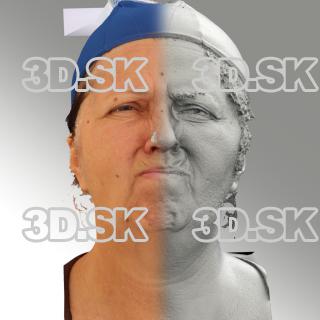 3D head scan of angry emotion - Zdenka