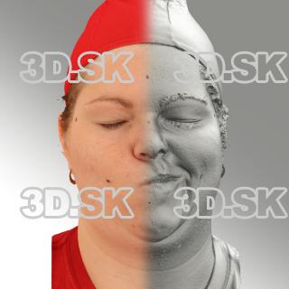 3D head scan of sneer emotion left - Misa