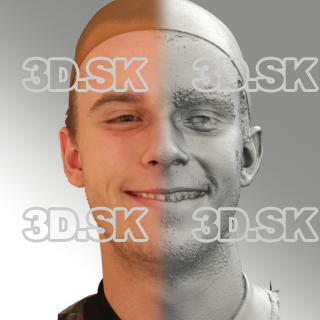 3D head scan of smiling emotion - Jirka
