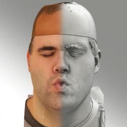 Head Phonemes Man White Overweight 3D Phonemes And Emotions