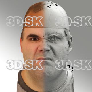 3D head scan of angry emotion - Martin