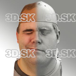 3D head scan of sneer emotion right - Martin