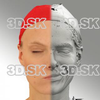 3D head scan of sneer emotion left - Dana