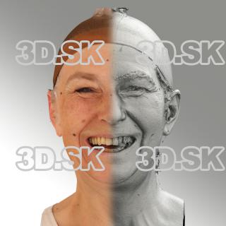 3D head scan of smiling emotion - Eva