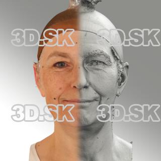 3D head scan of natural smiling emotion - Eva