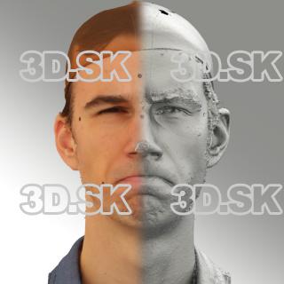 3D head scan of angry emotion - Kuba