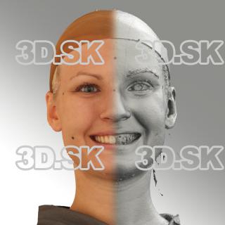 3D head scan of smiling emotion - Iva