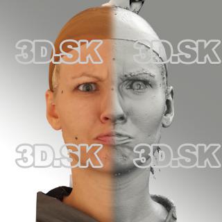 3D head scan of angry emotion - Iva